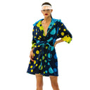 Mirabello Modern Polka Dot Hooded Terry Robe