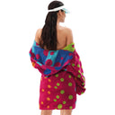 Mirabello Modern Polka Dot Hooded Terry Robe