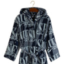 Diesel New-liquid-logo Modern Cotton Hooded Bathrobe