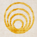 Carrara Gold Circles Modern Bath Towel in Sponge