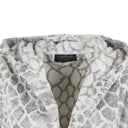 Carrara Silver Taipan Modern Hooded Terrycloth Bathrobe