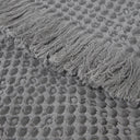 Grandecor Bellora Stone Solid Color Honeycomb Plaid Sofa Cover Furniture Throw