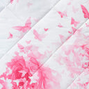 Emporium Rose and Butterfly Floral Percale Quilted Bedspread
