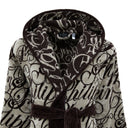 Philipp Plein Modern Script Hooded Terry Bathrobe