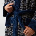Philipp Plein Hooded Bathrobe Modern Pattern Terry Towelling