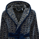 Philipp Plein Hooded Bathrobe Modern Pattern Terry Towelling