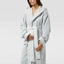 Philipp Plein Hooded Bathrobe Modern Pattern Terry Towelling