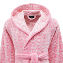 Philipp Plein Hooded Bathrobe Modern Pattern Terry Towelling