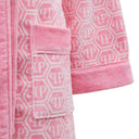 Philipp Plein Hooded Bathrobe Modern Pattern Terry Towelling