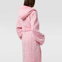 Philipp Plein Hooded Bathrobe Modern Pattern Terry Towelling