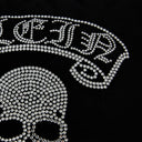 Philipp Plein Crystal Skull Solid Color Velvet Decorative Pillow