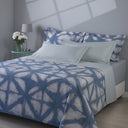 Mirabello Shibori Geometric Percale Luisiana Duvet Cover with Pillowcases