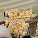 Emporium Sauvage Flowers Geometric Percale Duvet Cover Set