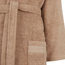 Trussardi Ribbon Solid Color Cotton Hooded Bathrobe