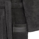 Trussardi Ribbon Solid Color Cotton Hooded Bathrobe