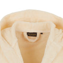 Trussardi Ribbon Solid Color Cotton Hooded Bathrobe