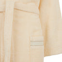 Trussardi Ribbon Solid Color Cotton Hooded Bathrobe