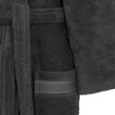 Trussardi Ribbon Solid Color Cotton Hooded Bathrobe
