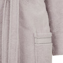 Trussardi Ribbon Solid Color Cotton Hooded Bathrobe
