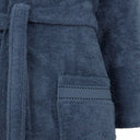 Trussardi Ribbon Solid Color Cotton Hooded Bathrobe