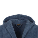 Trussardi Ribbon Solid Color Cotton Hooded Bathrobe