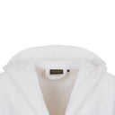 Trussardi Ribbon Solid Color Cotton Hooded Bathrobe