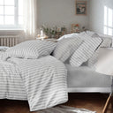 Mirabello Luisiana Downing Geometric Percale Duvet Cover with Pillowcases