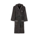 Trussardi Ribbon Solid Color Cotton Hooded Bathrobe