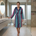 Hooded Terry Cloth Bathrobe Carrara Bora Bora Modern