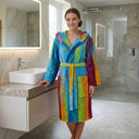 Carrara Jamaica Modern Hooded Modern Terry Bathrobe