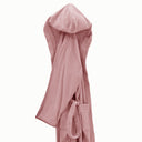 Carrara Fyber Trendy Solid Color Hooded Terrycloth Bathrobe