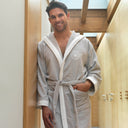 Mirabello Yacht-club Modern Hooded Terrycloth Bathrobe