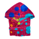 Mirabello Modern Polka Dot Hooded Terry Robe
