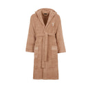 Trussardi Ribbon Solid Color Cotton Hooded Bathrobe