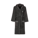 Trussardi Ribbon Solid Color Cotton Hooded Bathrobe