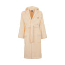 Trussardi Ribbon Solid Color Cotton Hooded Bathrobe