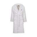 Trussardi Ribbon Solid Color Cotton Hooded Bathrobe