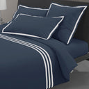 Mirabello Hilton Solid Color Percale Duvet Cover Set