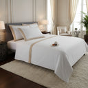 Mirabello Brera Palazzo Gioioso Solid Color Duvet Cover Set in Cotton Sateen