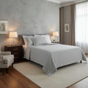 Mirabello Brera Palazzo Reale Solid Color Cotton Sateen Duvet Cover Set