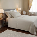 Mirabello Brera Palazzo Reale Solid Color Cotton Sateen Duvet Cover Set