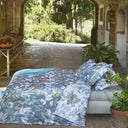 Mirabello Proust's Orchid Floral Cotton Sateen Duvet Cover Set