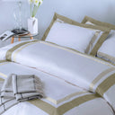 Mirabello Two-tone Plain Cotton Sateen Duvet Cover Set