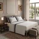 Mirabello Brera Two-Tone Plain Cotton Sateen Sheet Set