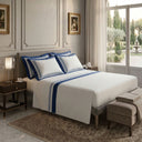 Mirabello Brera Two-Tone Plain Cotton Sateen Sheet Set