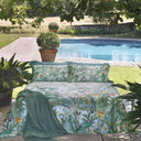 Mirabello Green Paradise Floral Cotton Sateen Sheet Set