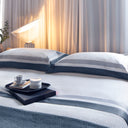 Mirabello Brera Two-Tone Plain Cotton Sateen Sheet Set