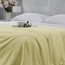 Mirabello Luisiana Unquilted Bedspread with Jacquard Sateen Solid Colour
