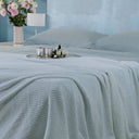 Mirabello Luisiana Unquilted Bedspread with Jacquard Sateen Solid Colour