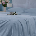 Mirabello Luisiana Unquilted Bedspread with Jacquard Sateen Solid Colour